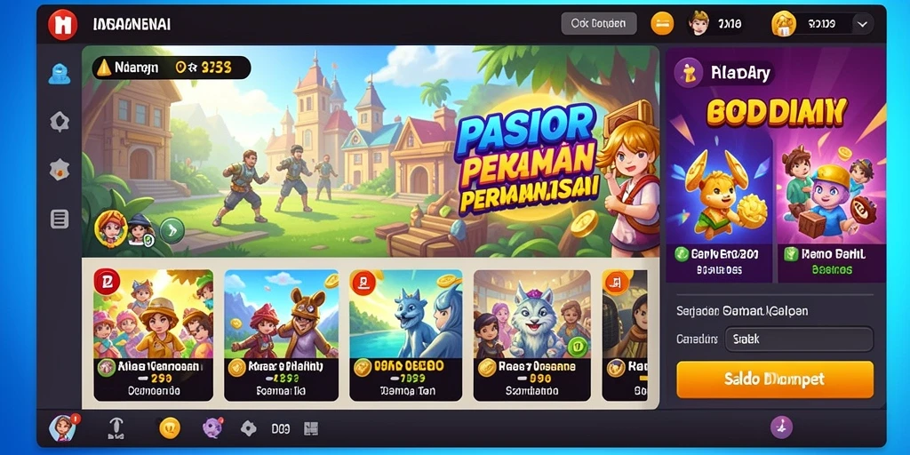 Screenshot menunjukkan fitur bonus yang menarik dan hadiah besar.